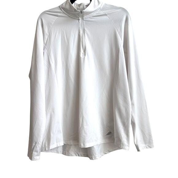 Adidas Golf XL White Half Zip Up Athletic Pullover Jersey Material Pullover - Picture 1 of 7
